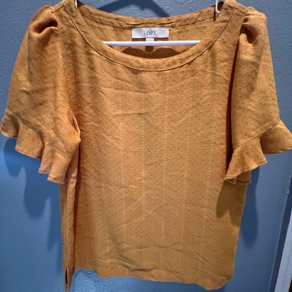 Orange Loft blouse size xs